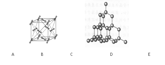 下图表示一些晶体中的某些结构,它们分别是nacl,cscl,干冰,金刚石,石