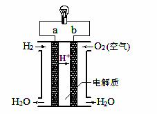 右图是氢氧燃料电池构造示意图.关于该电池的说法不正确的是