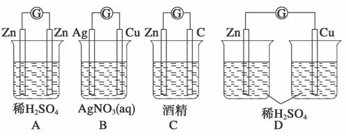 下列装置能够组成原电池的是