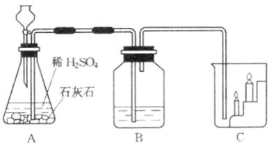 下图是实验室制取二氧化碳并试验其性质的装置